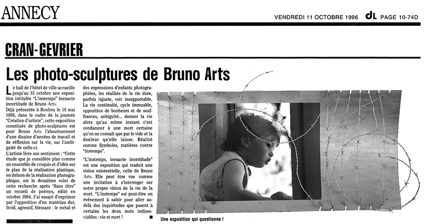 Les photo-sculptures de Bruno Arts